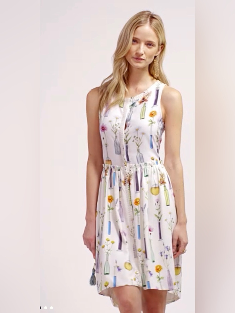 Anthropologie Pankaj & Nidhi Bouquet Dropwaist beaded Dress – Size M